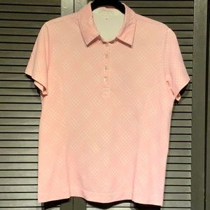 Pink golf polo shirt